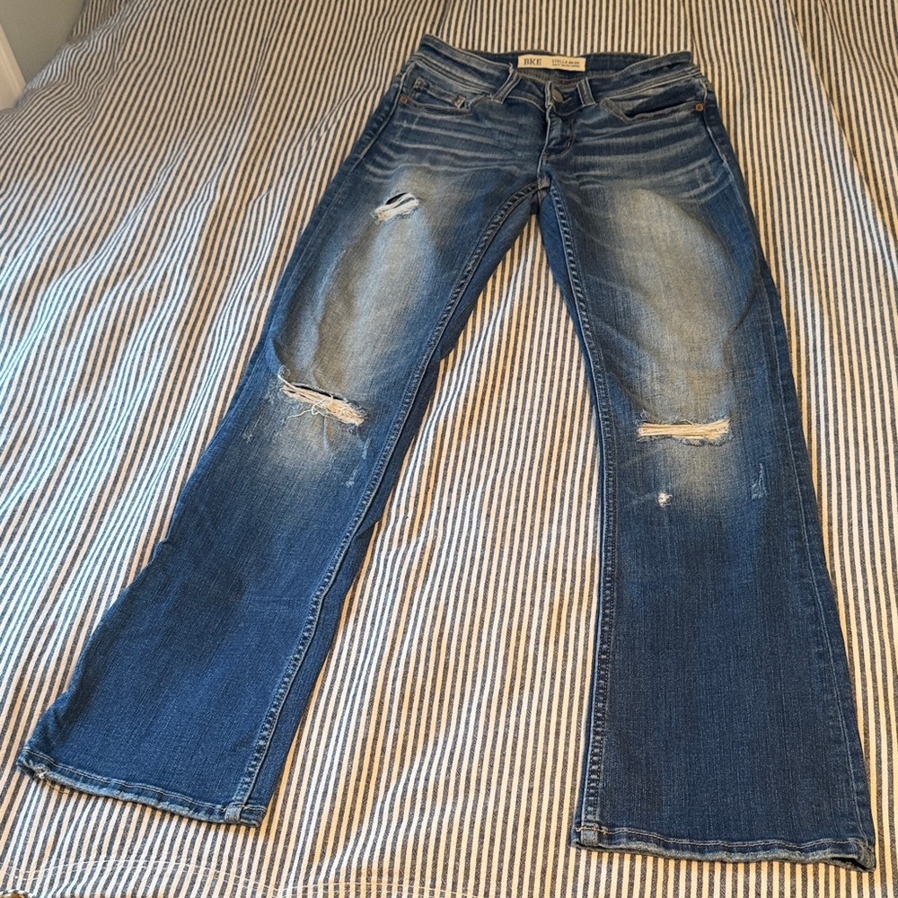 BKE Distressed Bootcut Jean